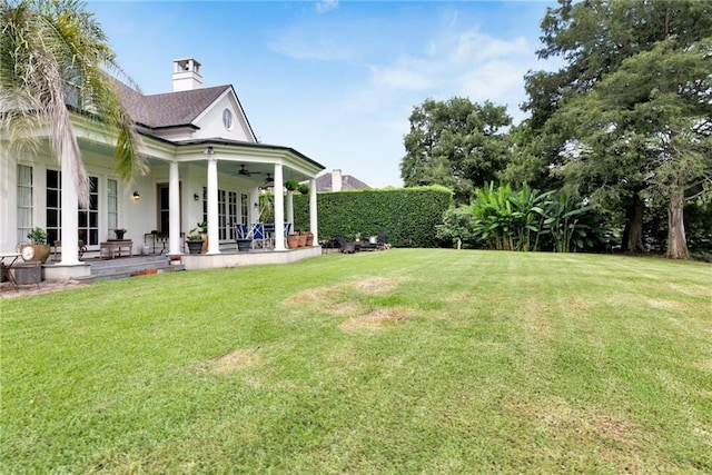 15 Muirfield Pl, New Orleans, LA 70131 - view of grassy yard with ceiling fan