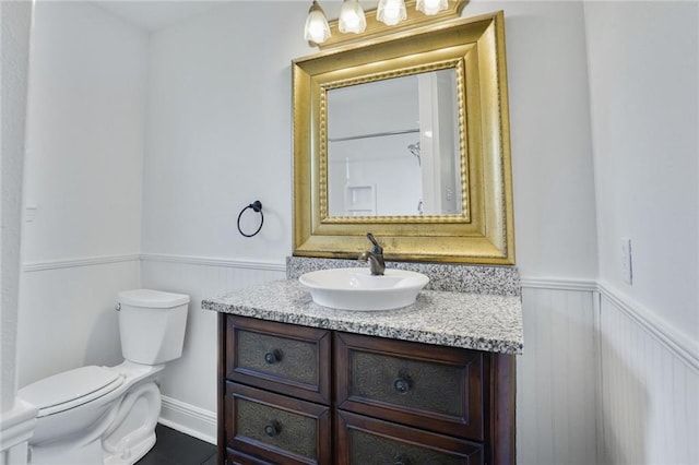4152 Cognac Dr, Kenner, LA 70065 - bathroom with a wainscoted wall and vanity