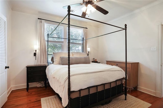 4717 Orleans Blvd, Jefferson, LA 70121 - bedroom featuring wood finished floors and ceiling fan