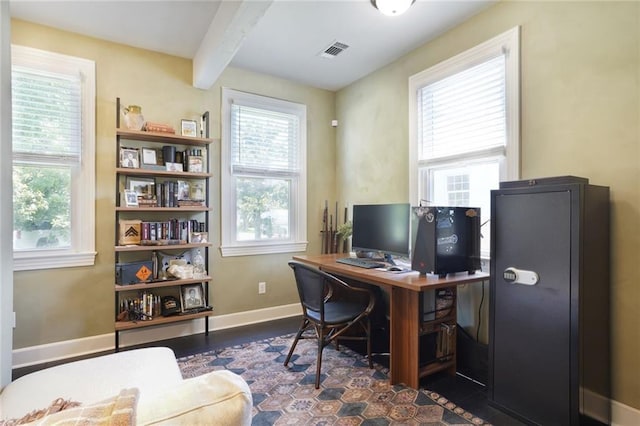 4717 Orleans Blvd, Jefferson, LA 70121 - office space featuring beam ceiling and dark wood finished floors