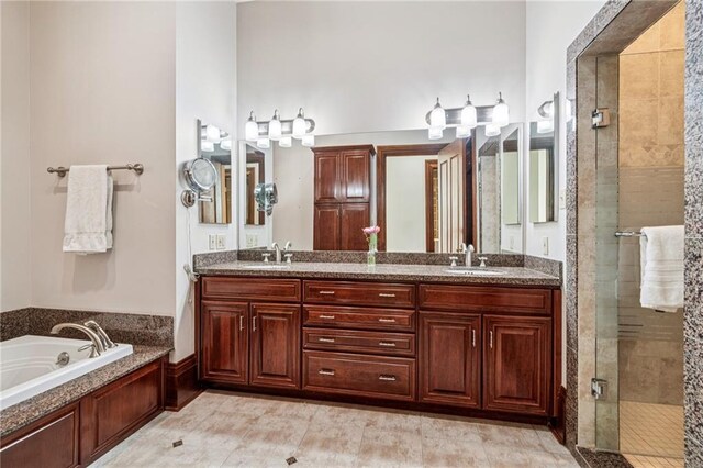 52 Tokalon Pl, Metairie, LA 70001 - full bath featuring a shower stall, double vanity, and a bath
