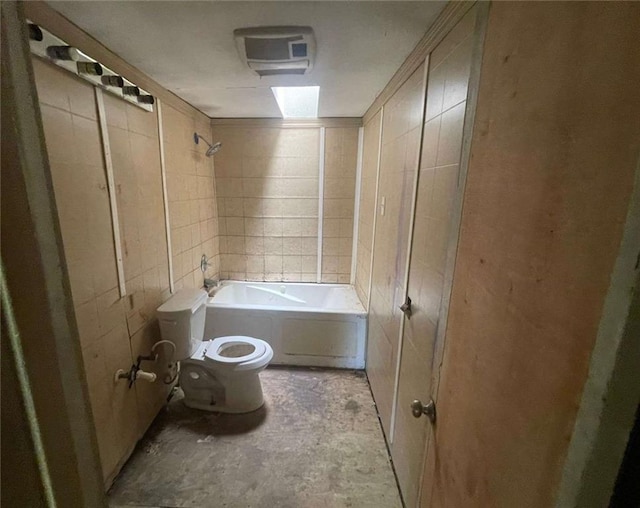 24180 Joe May Rd, Denham Springs, LA 70726 - bathroom with concrete floors and shower / bath combination