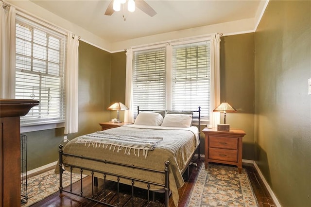 1717 Painters St, New Orleans, LA 70117 - bedroom featuring wood finished floors and ceiling fan