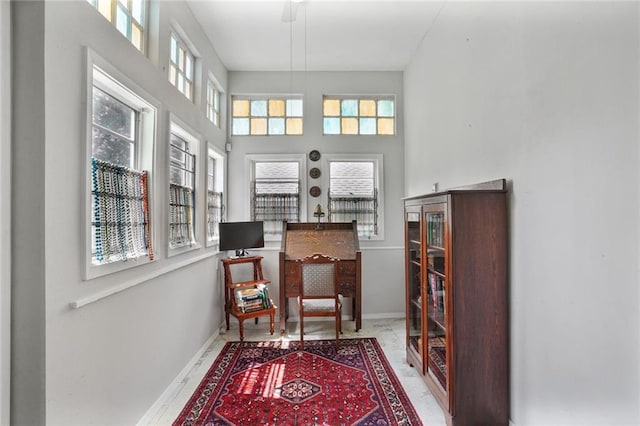 1717 Painters St, New Orleans, LA 70117 - living area with plenty of natural light and a towering ceiling