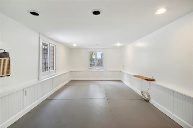 1419 Pine St, New Orleans, LA 70118 - empty room with finished concrete flooring and recessed lighting