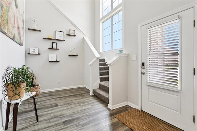 6031 Belfast Bend Ct, Slidell, LA 70461 - foyer with wood finished floors and stairway