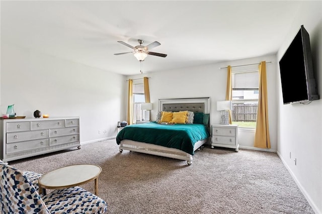 6031 Belfast Bend Ct, Slidell, LA 70461 - carpeted bedroom with baseboards and ceiling fan