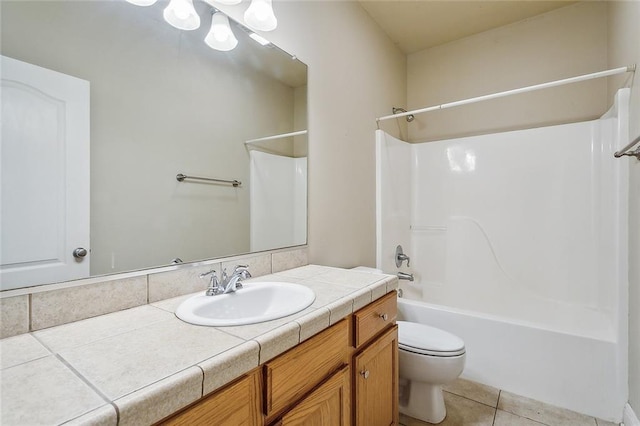 739 Chevreuil St, Mandeville, LA 70448 - full bath featuring vanity, tile patterned floors, and washtub / shower combination