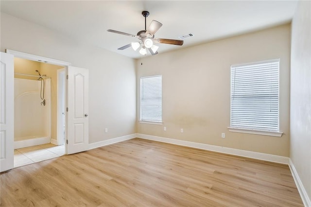 739 Chevreuil St, Mandeville, LA 70448 - unfurnished room featuring light wood-style flooring and ceiling fan