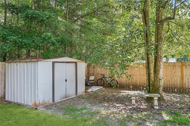 739 Chevreuil St, Mandeville, LA 70448 - view of shed featuring a fenced backyard