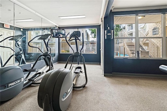 3805 Houma Blvd Unit C210, Metairie, LA 70006 - gym with baseboards and ornamental molding