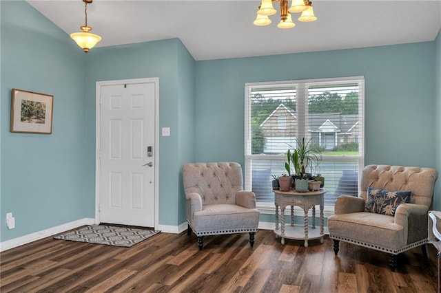 497 Jj Ln, Covington, LA 70433 - sitting room with wood finished floors and a chandelier
