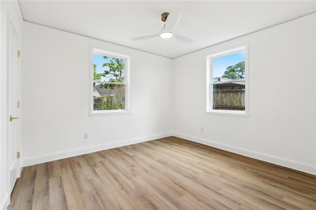541 Jefferson Park Ave, Jefferson, LA 70121 - spare room with plenty of natural light, light wood-style floors, and ceiling fan