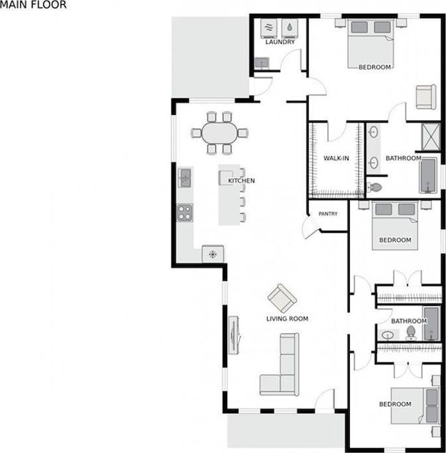 6032 Wingate Dr, New Orleans, LA 70122 - view of floor plan / room layout