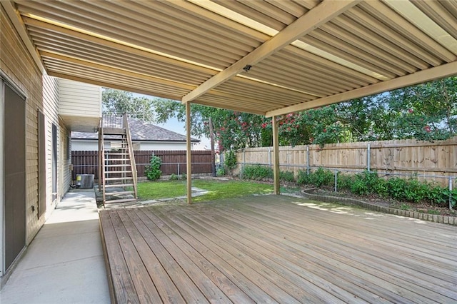 953 Homestead Ave, Metairie, LA 70005 - deck featuring a fenced backyard and stairs