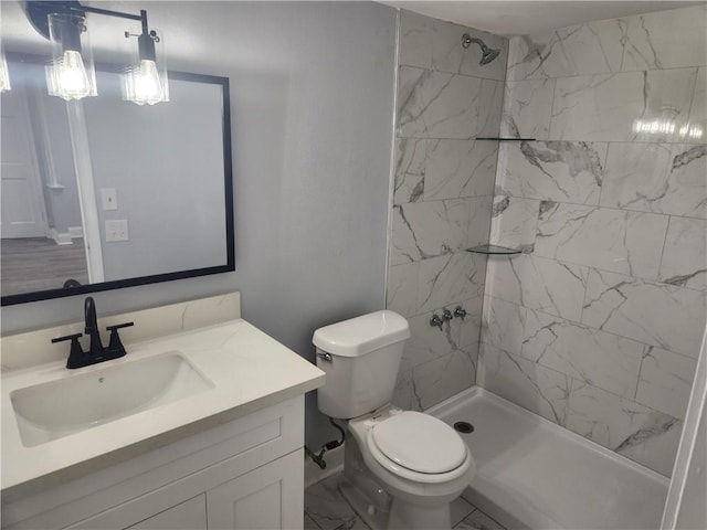 3320 N Arnoult Rd Unit 109, Metairie, LA 70002 - full bath with tiled shower, vanity, and marble look tile flooring