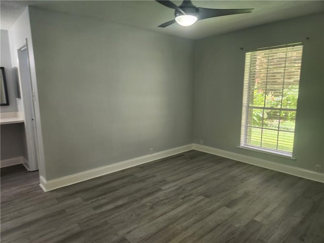 3320 N Arnoult Rd Unit 109, Metairie, LA 70002 - spare room with dark wood finished floors, a ceiling fan, and healthy amount of natural light