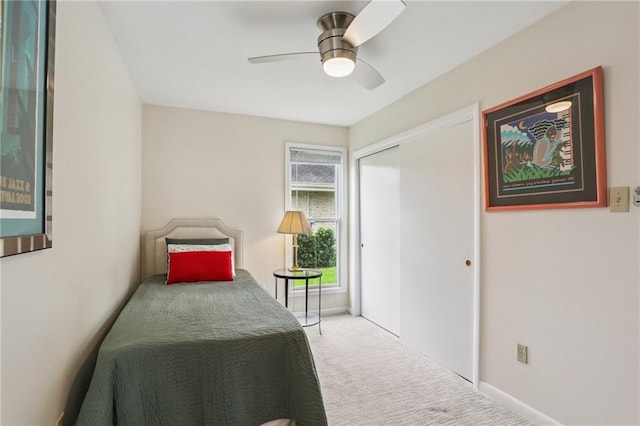 2310 Metairie Ct, Metairie, LA 70001 - carpeted bedroom with a closet and ceiling fan