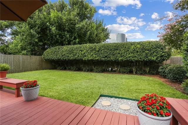 2310 Metairie Ct, Metairie, LA 70001 - fenced backyard with a wooden deck