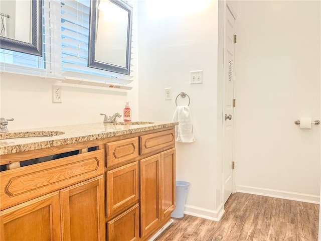 451 Sala Ave, Westwego, LA 70094 - bathroom featuring wood finished floors, vanity, and a closet