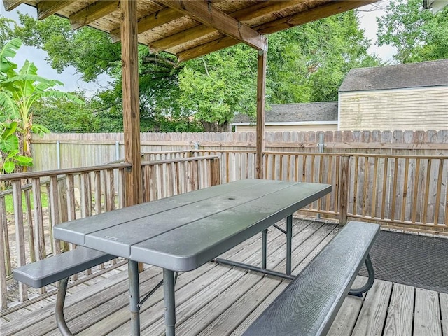 451 Sala Ave, Westwego, LA 70094 - wooden terrace featuring outdoor dining area