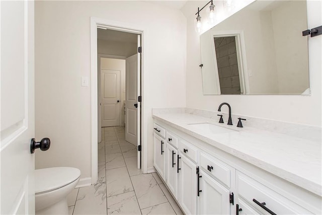 106 Woodlawn Ln, Mandeville, LA 70471 - bathroom with marble look tiles and vanity