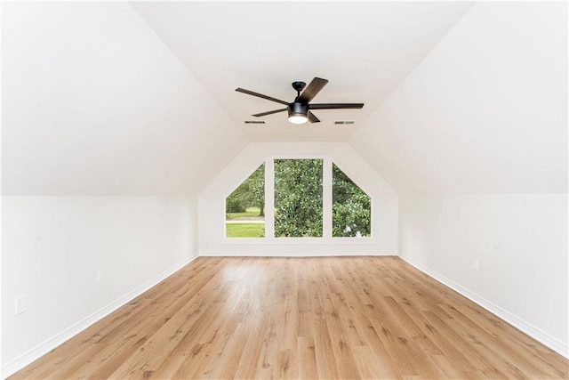 106 Woodlawn Ln, Mandeville, LA 70471 - additional living space featuring wood finished floors, lofted ceiling, and a ceiling fan