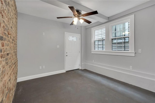 2625 Ursulines Ave, New Orleans, LA 70119 - unfurnished room featuring concrete floors and ceiling fan