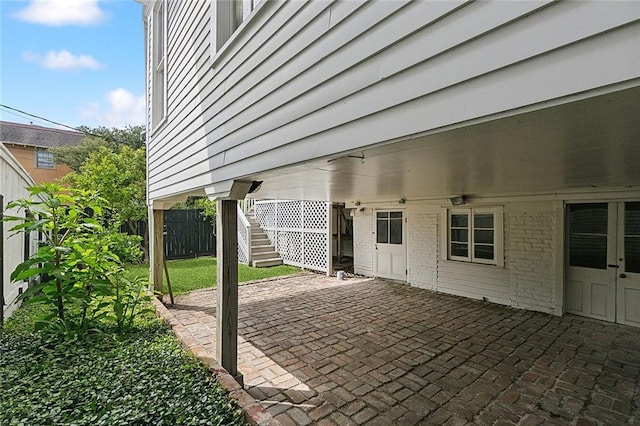5540 Pitt St, New Orleans, LA 70115 - view of patio / terrace with stairs