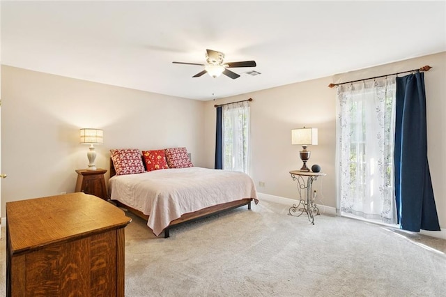 201 Shaunell Dr, Mandeville, LA 70448 - bedroom featuring carpet and ceiling fan