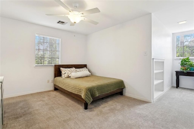 201 Shaunell Dr, Mandeville, LA 70448 - bedroom with light carpet and a ceiling fan