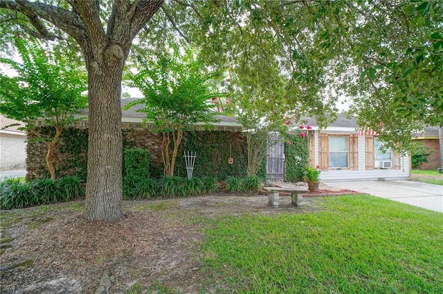 808 N Pearl St, Slidell, LA 70461 - view of property hidden behind natural elements with a front yard and brick siding