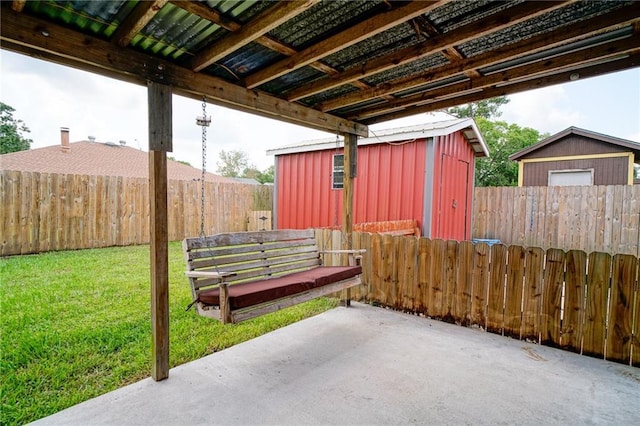 808 N Pearl St, Slidell, LA 70461 - fenced backyard with a patio and a storage shed