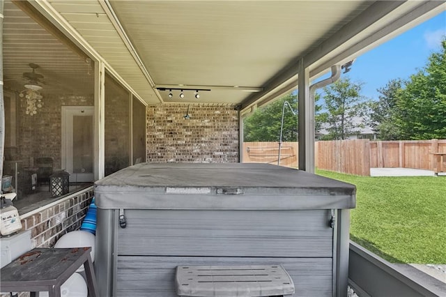 804 S Hawthorn Ct, Slidell, LA 70458 - view of patio / terrace with a hot tub