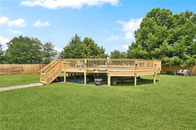 804 S Hawthorn Ct, Slidell, LA 70458 - deck featuring a fenced backyard and stairs