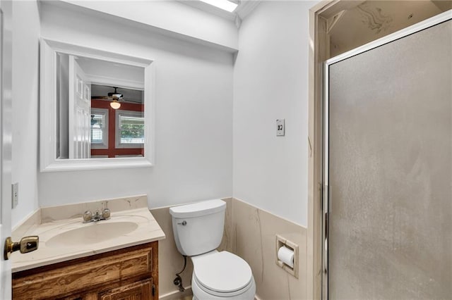 2412 Green Acres Rd, Metairie, LA 70003 - bathroom featuring vanity and a shower stall