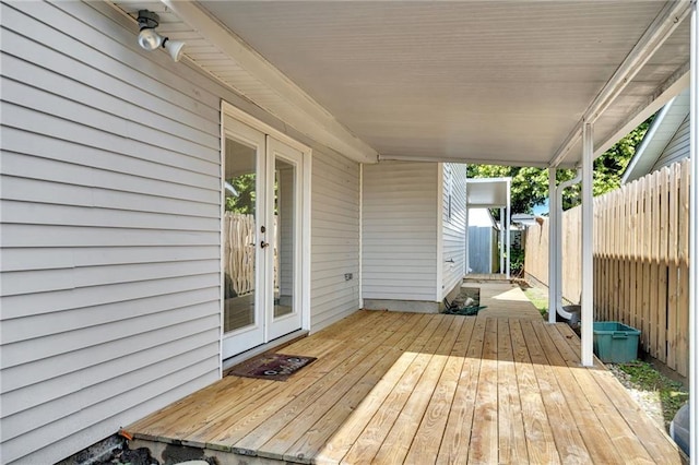 2412 Green Acres Rd, Metairie, LA 70003 - wooden terrace featuring french doors