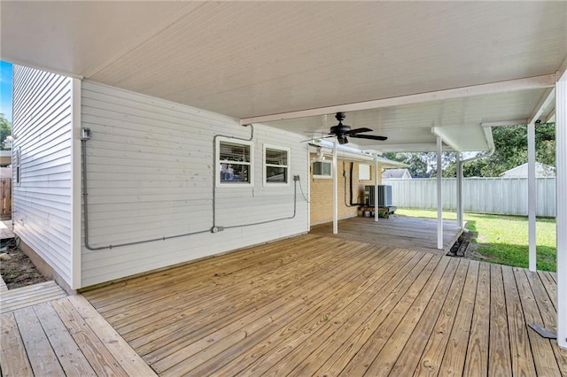 2412 Green Acres Rd, Metairie, LA 70003 - deck with a ceiling fan