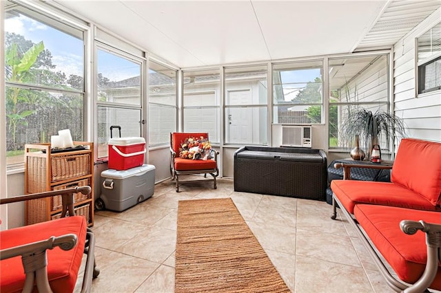 2018 Saint Nick Dr, New Orleans, LA 70131 - sunroom with cooling unit, plenty of natural light, outdoor lounge area, and tile patterned flooring