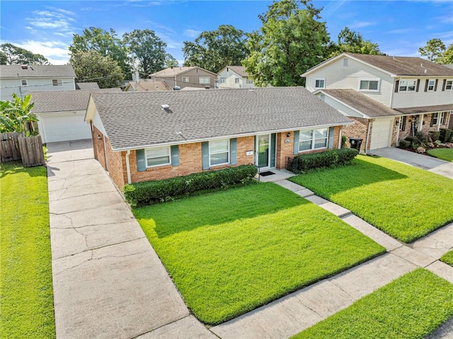 2018 Saint Nick Dr, New Orleans, LA 70131 - view of front of home featuring a shingled roof, brick siding, concrete driveway, and a residential view