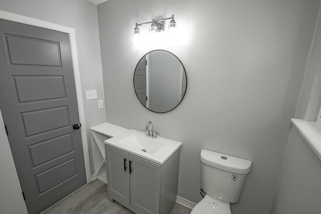 206 Fairfax Pl, New Orleans, LA 70131 - half bathroom featuring vanity and wood finished floors
