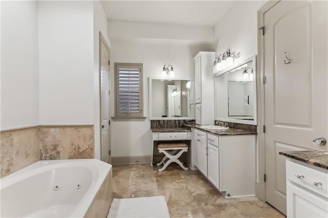 1456 Cherokee Ave, Metairie, LA 70005 - bathroom featuring vanity and a whirlpool tub