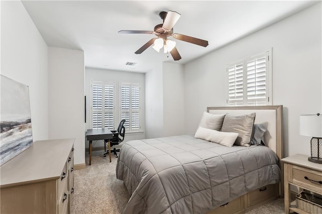 1456 Cherokee Ave, Metairie, LA 70005 - bedroom featuring light carpet and a ceiling fan
