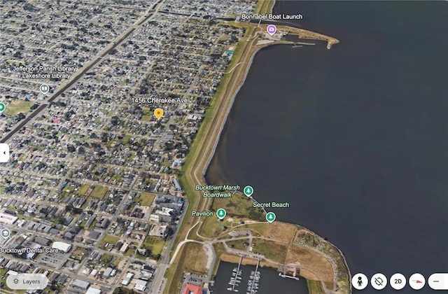 1456 Cherokee Ave, Metairie, LA 70005 - aerial overview of property's location