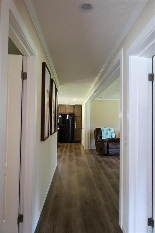 480 Woody Rd Unit 0, Jayess, MS 39641 - corridor featuring dark wood-type flooring and crown molding