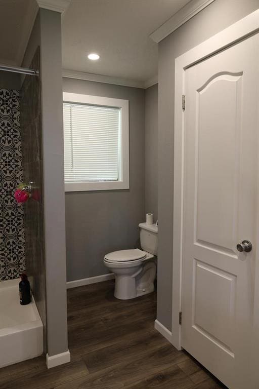 480 Woody Rd Unit 0, Jayess, MS 39641 - full bathroom featuring ornamental molding, wood finished floors, and recessed lighting