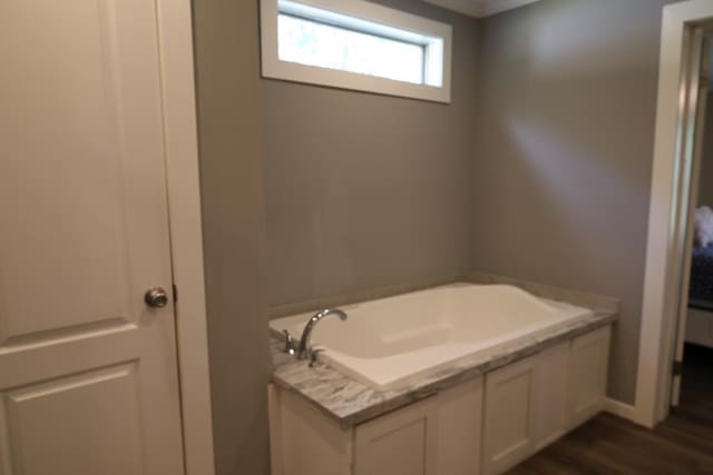 480 Woody Rd Unit 0, Jayess, MS 39641 - bathroom featuring a garden tub and wood finished floors