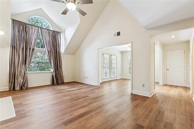 3523 Audubon Trce Unit 3523, Jefferson, LA 70121 - bonus room with healthy amount of natural light, ceiling fan, lofted ceiling, and wood finished floors