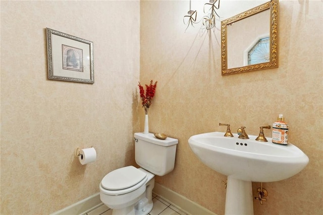 3523 Audubon Trce Unit 3523, Jefferson, LA 70121 - bathroom with tile patterned flooring and a chandelier