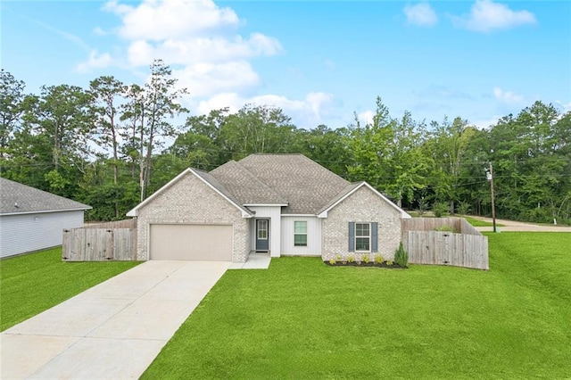41763 Whisper Woods Rd, Ponchatoula, LA 70454 - view of front of house with an attached garage, driveway, brick siding, and roof with shingles